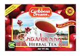 Caribbean dreams cranberry herbal tea