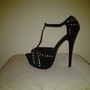 Studs-Black stud sandal heel-2