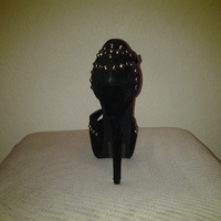 Studs-Black stud sandal heel - Thumbnail 3