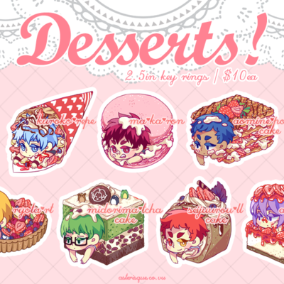 Knb desserts key rings