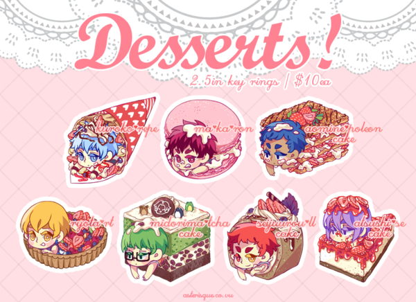 KnB Desserts Key Rings