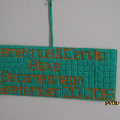 Needlepoint wedding announcements 