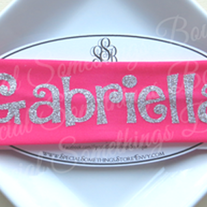 Personalized Stretchy Glitter Headband