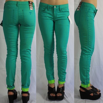 Guess candy colored seafoam denim 