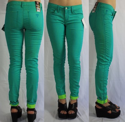 Guess Candy Colored Seafoam Denim 