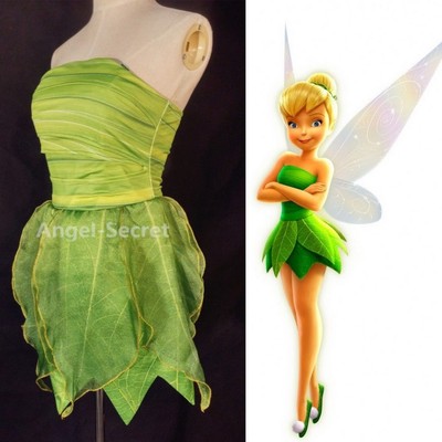 P356 tinkerbell costume women cosplay leafy print dress