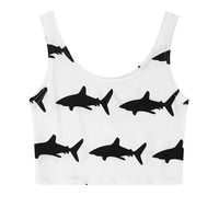 SHARKS CROP TOP - Thumbnail 1
