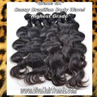 Three [3 BUNDLES] 16", 18" & 20" Highest Grade!**Grade 7A** Sassy Brazilian Remy Body Wave Hair [Colors #1, 1B, 2 & 4 Available!] - Thumbnail 1