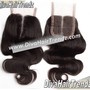 18" Brazilian Body Wave Lace Closure (Free, Middle and 3 Part Available!), High Grade 6A! [Color #1B] -2