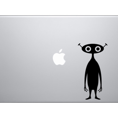 Space alien #2- little antenna man cartoon monster - vinyl decal for laptops, macbook, tablets and cars  - Thumbnail 5