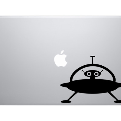 Space alien #8 - scifi ufo landing saucer terrestrial - vinyl decal for laptops, macbook, tablets and cars 