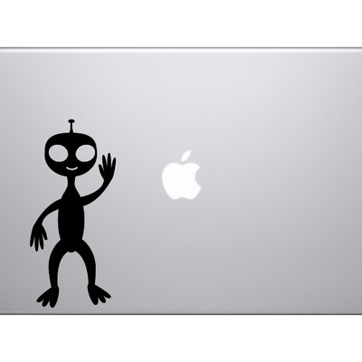 Space alien #15 - scifi smiling monster extra terrestrial - vinyl decal for laptops, macbook, tablets and cars  - Thumbnail 5