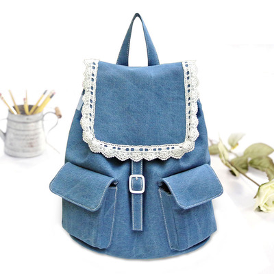 Denim mini college grils backpacks