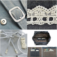 Denim Mini College Grils Backpacks - Thumbnail 3