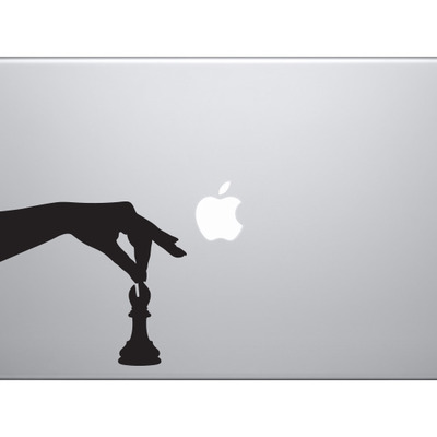 Chess icon hand - champion player moves bishop - vinyl decal for laptops, macbook, tablets and cars  - Thumbnail 5