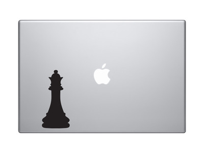 Chess Icon Champion - Queen Piece Silhouette Shadow - Vinyl Decal For Laptops, Macbook, Tablets and Cars 