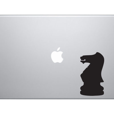 Chess icon champion - knight piece silhouette shadow - vinyl decal for laptops, macbook, tablets and cars  - Thumbnail 4