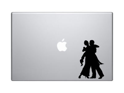 Contour Silhouette - Dancing Couple Version 1 Shadow - Vinyl Decal For Laptops, Macbook, Tablets and Cars 