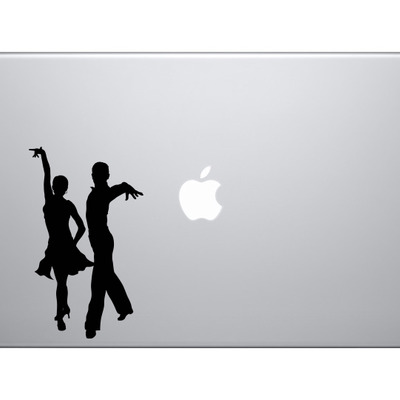 Contour silhouette - dancing couple version 2 shadow - vinyl decal for laptops, macbook, tablets and cars  - Thumbnail 4