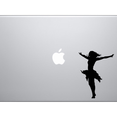 Contour silhouette - dancing woman girl version 5 shadow - vinyl decal for laptops, macbook, tablets and cars  - Thumbnail 5