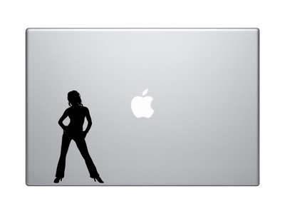 Contour Silhouette - Dancing Woman Girl Version 6 Shadow - Vinyl Decal For Laptops, Macbook, Tablets and Cars 