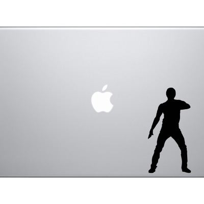 Contour silhouette - dancing man guy version 1 shadow - vinyl decal for laptops, macbook, tablets and cars  - Thumbnail 4