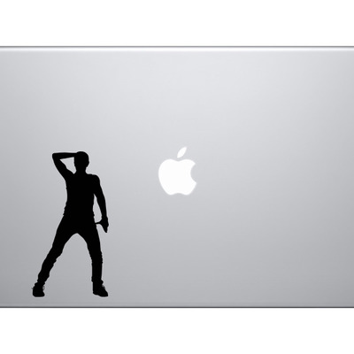 Contour silhouette - dancing man guy version 6 shadow - vinyl decal for laptops, macbook, tablets and cars  - Thumbnail 3