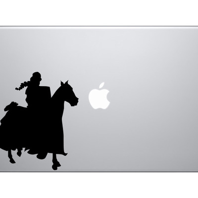 European knight #1 - medieval armored on horseback battle - vinyl decal for laptops, macbook, tablets and cars  - Thumbnail 5