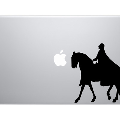 European knight #2 - medieval armored on horseback battle - vinyl decal for laptops, macbook, tablets and cars 
