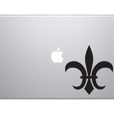 Renaissance faire - fleur de lis lily flower french symbol - vinyl decal for laptops, macbook, tablets and cars  - Thumbnail 4
