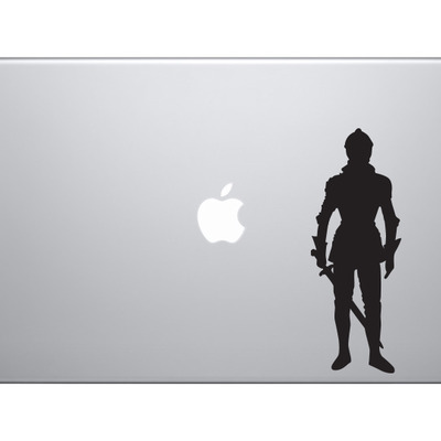 Renaissance faire - knight #1 armored swordsman siege warrior - vinyl decal for laptops, macbook, tablets and cars 