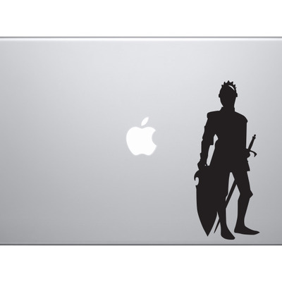 Renaissance faire - knight #6 armored swordsman siege warrior - vinyl decal for laptops, macbook, tablets and cars 