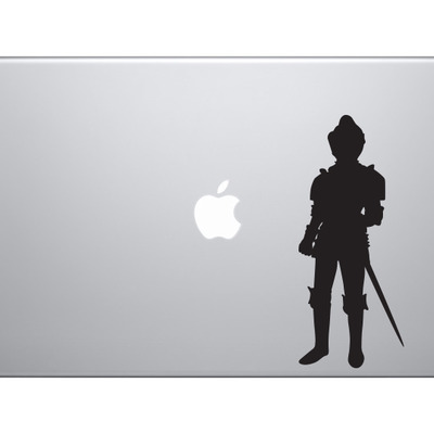 Renaissance faire - knight #7 armored swordsman siege warrior - vinyl decal for laptops, macbook, tablets and cars  - Thumbnail 4