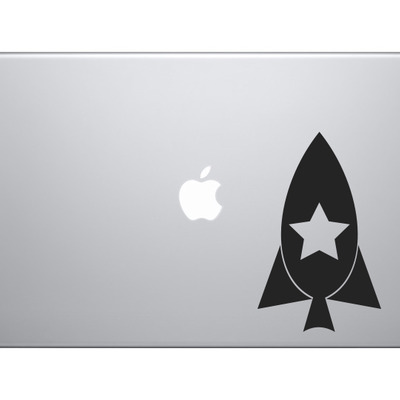 Model rocket ship #1 - rocketry hobby launch engine star - vinyl decal for laptops, macbook, tablets and cars 