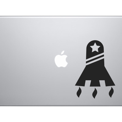 Model rocket ship #4 - american rocketry hobby launch engine - vinyl decal for laptops, macbook, tablets and cars  - Thumbnail 5