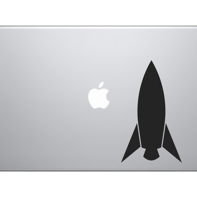 Model rocket ship #5 - american rocketry hobby launch fins - vinyl decal for laptops, macbook, tablets and cars  - Thumbnail 5