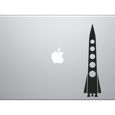 Model rocket ship #7 - rocketry hobby launch engine stage fin - vinyl decal for laptops, macbook, tablets and cars  - Thumbnail 4