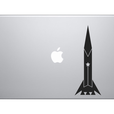 Model rocket ship #9 - rocketry hobby launch engine stage fin - vinyl decal for laptops, macbook, tablets and cars 