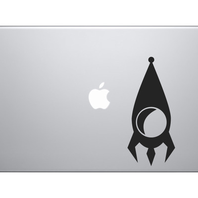 Model rocket ship #10 - rocketry hobby launch engine stage fin - vinyl decal for laptops, macbook, tablets and cars 