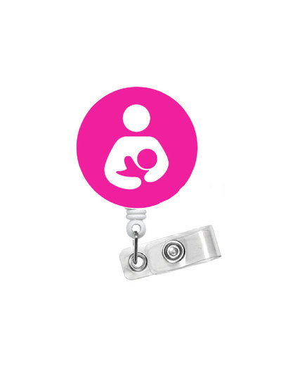 Labor and delivery nurse purple 1.5&quot; - retractable badge reel - name badge holder - ob nurse badge - breastfeed badge - badge reels