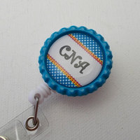 CNA - Bottle Cap Badge Reel - Cute Badge Reel - Nursing Badge Holder - CNA Badge Pull - Medical Office Badge - CNA Badge Reel - BadgeShack - Thumbnail 1