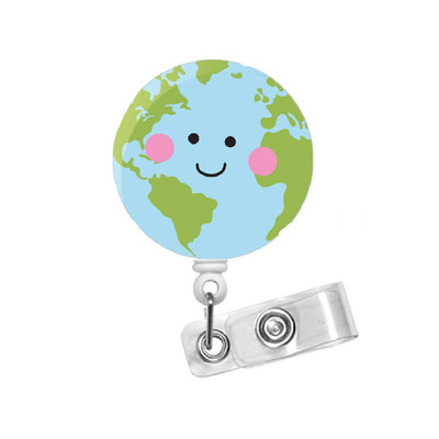 Earth day - id badge holder - id badge reel - badge reels - nursing badge - teacher badge reel - medical badge - school badge - science id