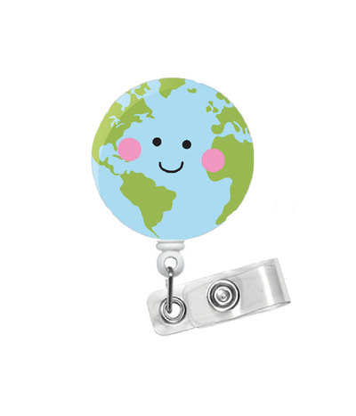 Earth day - id badge holder - id badge reel - badge reels - nursing badge - teacher badge reel - medical badge - school badge - science id