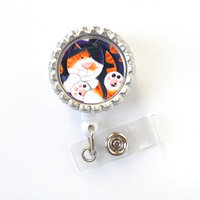 Calico Kitty - Retractable ID Badge Reel - Animal Badge Holder - Vet Badge Reel - Nurse Badge Holder - Nursing Badge Clip - Teacher Badge - Thumbnail 1