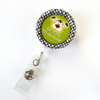 Animal Kindness - Dog Badge Holder -  Puppy Badge Holder - Vet Badge - Veterinarian Badge Holder - Vet Tech Badge - Adopt a Pet Badge - Thumbnail 1