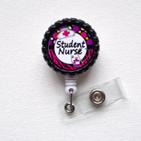 Student Nurse - ID Badge Holder - Badge Reel - Name Tag Badge - Student Nurse ID Badge Clip - Nursing Badge - Thumbnail 2