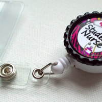 Student Nurse - ID Badge Holder - Badge Reel - Name Tag Badge - Student Nurse ID Badge Clip - Nursing Badge - Thumbnail 3