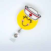 Nora the Nurse - Badge Reel - RN Badge - Nursing Badge - Nurse Lanyard - Nurse Badge Reel - Registered Nurse Gift - Pediatric Nurse Badge - Thumbnail 1