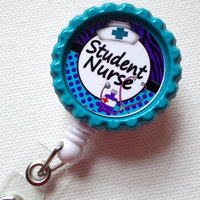 Student Nurse - ID Badge Holder - Badge Reel - Name Tag Badge - Nurse ID Badge Clip - Nursing Badge - Thumbnail 3