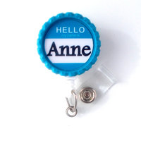 Hello My Name Is - Name Badge Holder - Personalized Badge Reels - Nurse Badge - Teacher Badge - Conference Badge - Hospital Badge - Thumbnail 1